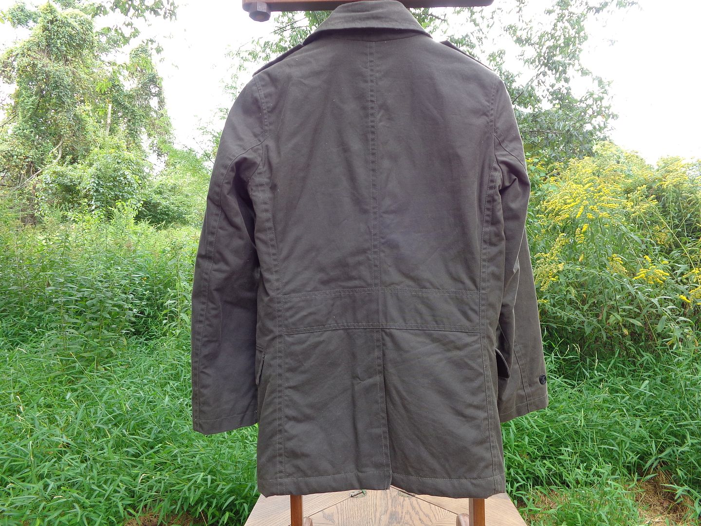 Waxed Cotton Peacoat Made for Boden of England from British Millerain